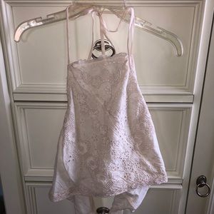 AEO halter tie back crop top